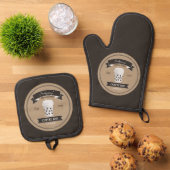 Koffiebalk Ovenwant & Pannenlap Set (Top down)