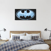 Koffiebalsymbool - blauw canvas afdruk (Insitu (Slaapkamer))