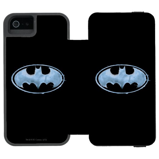 Koffiebalsymbool - blauw incipio iPhone portemonnee hoesje (Agenda Open)