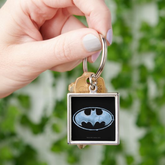 Koffiebalsymbool - blauw sleutelhanger (Hand)