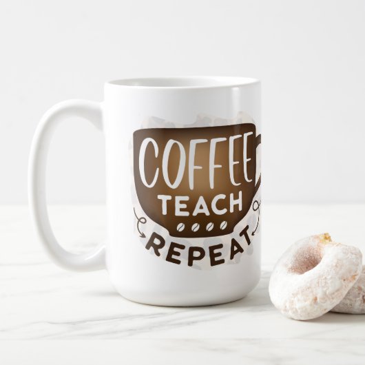Koffieband herhalen koffiemok (Met donut)