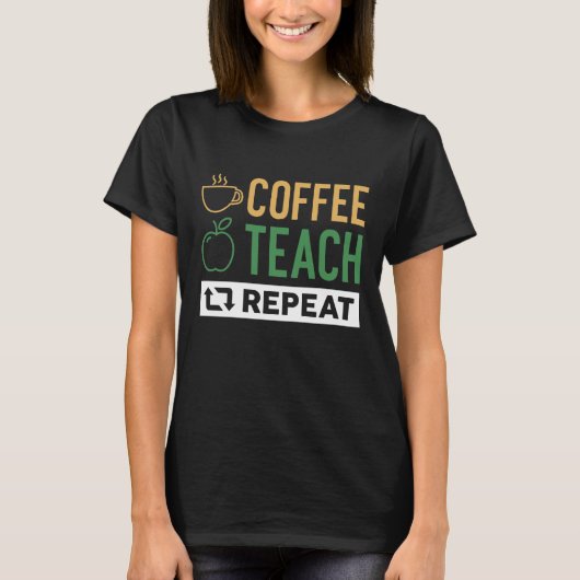 Koffieband herhalen t-shirt (Voorkant)