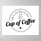 Koffiebeker aangepaste keuken poster (Voorkant)