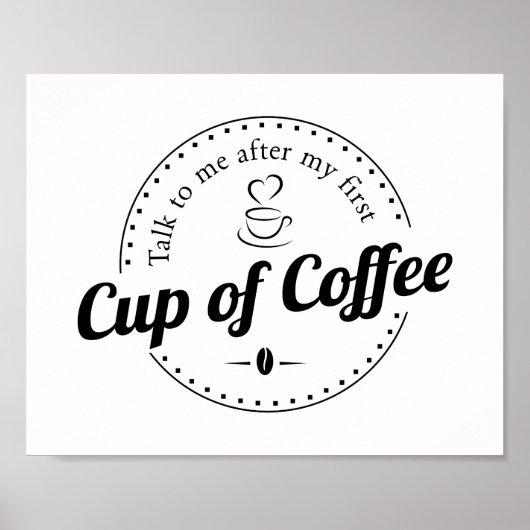 Koffiebeker aangepaste keuken poster (Voorkant)