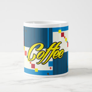 Koffiebeker abstracte mode, POP-ART stijl Extra Grote Beker