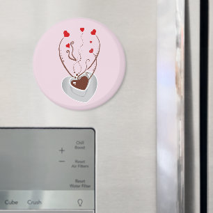 Koffiebeker, Arabische koffie, zwarte koffie, hart Magneet