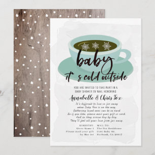 Koffiebeker Baby zijn koude Baby shower per post Kaart