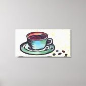 Koffiebeker Canvas Afdruk (Voorkant)