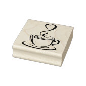 Koffiebeker en hart 	rubberstempel (Stempel)