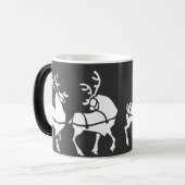 Koffiebeker feestblauwe kerstbeker met renderende  magische mok (Voorkant links)