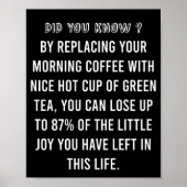 Koffiebeker - Funny Coffee Quote Poster (Voorkant)