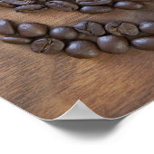 Koffiebeker, geïllustreerd met koffiebonen poster (Hoek)