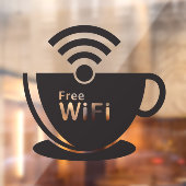 Koffiebeker gratis Wi-Fi Koffie Donut-winkel Raamsticker (Vel 2)