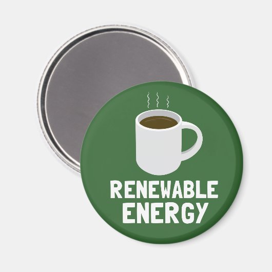 Koffiebeker hernieuwbare energie magneet (Voorkant / Achterkant)
