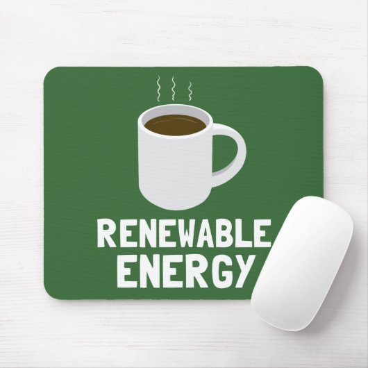 Koffiebeker hernieuwbare energie muismat (Met muis)