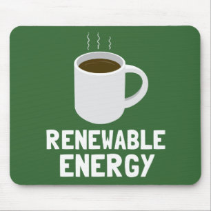 Koffiebeker hernieuwbare energie muismat