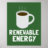 Koffiebeker hernieuwbare energie poster (Voorkant)