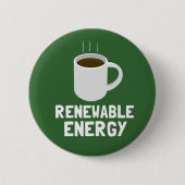 Koffiebeker hernieuwbare energie ronde button 5,7 cm (Voorkant)