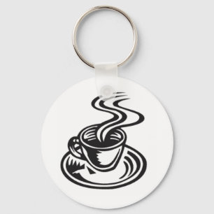 Koffiebeker is de sleutel sleutelhanger