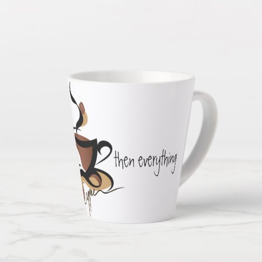 Koffiebeker Latte Mok (Rechterhoek)