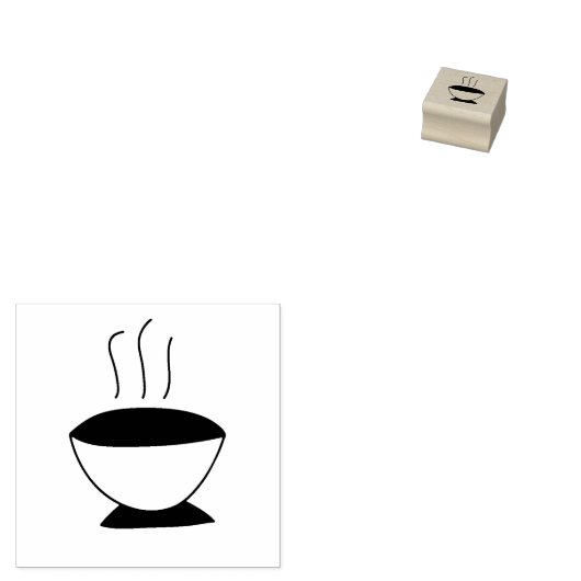 Koffiebeker loyaliteit ponskaart rubberstempel (Gestempeld)