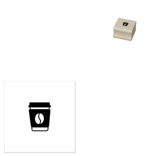 Koffiebeker Loyalty Stamp Rubberstempel (Gestempeld)