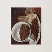 Koffiebeker met bonen legpuzzel (Verticaal)