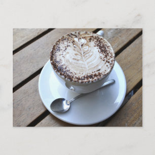 Koffiebeker met crème briefkaart