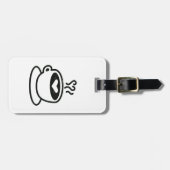 Koffiebeker met hartontwerp (versleten stijl) bagagelabel (Voorkant horizontaal)