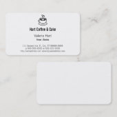 Koffiebeker met hartontwerp visitekaartje (Voorkant / Achterkant)