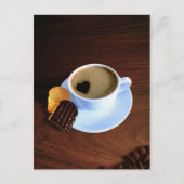 Koffiebeker met hartverwarmd schuim briefkaart (Voorkant)