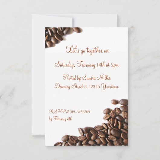 Koffiebeker met hartverwarmd schuim kaart (Achterkant)