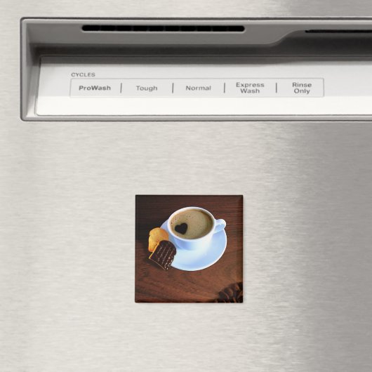 Koffiebeker met hartverwarmd schuim magneet (Insitu (Vaatwasser))