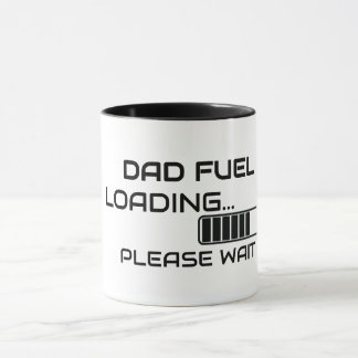 Koffiebeker met minimale tekst 'Dad Fuel Loading'  Mok