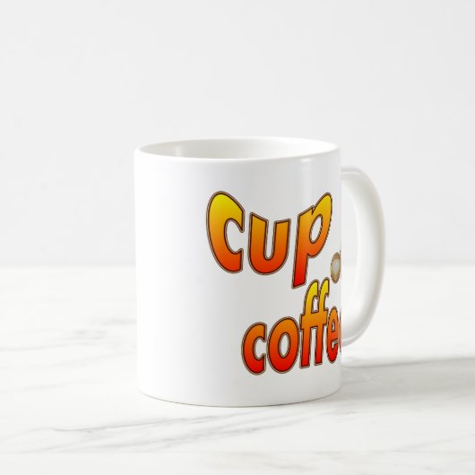 Koffiebeker met Mok van koffieschuim (Voorkant rechts)