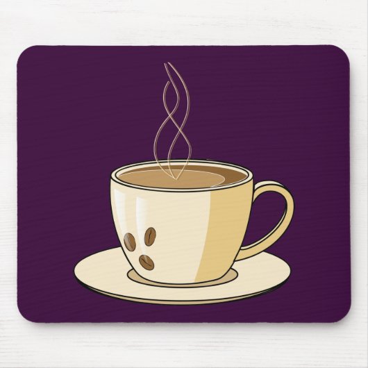 Koffiebeker met stoom muismat (Voorkant)