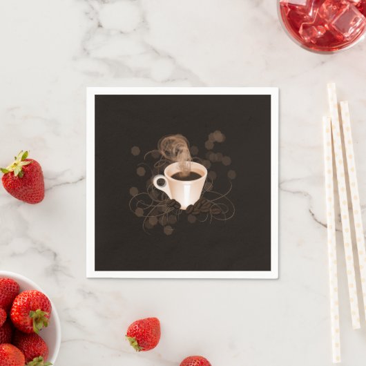 Koffiebeker met wensen en bonen servetten (Insitu)