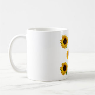 Koffiebeker met zonnebloemen koffiemok