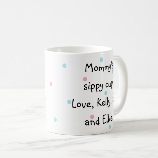 Koffiebeker mok "Gold Flamingo Mam & Baby" Sippy C (Voorkant rechts)