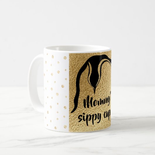 Koffiebeker mok "Klassieke goudmakreel" Sippy Cup (Voorkant links)