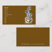 Koffiebeker of Visitekaartje van thee (Voorkant / Achterkant)