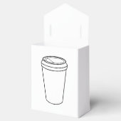 Koffiebeker (papier voor onderweg) bedankdoosjes (Geopend)
