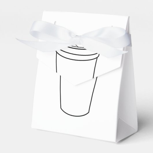 Koffiebeker (papier voor onderweg) bedankdoosjes (Voorkant Zijde)