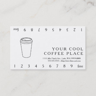 Koffiebeker (papier voor onderweg) klantenkaartje