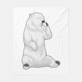 Koffiebeker Polar beer Fleece Deken (Voorkant)