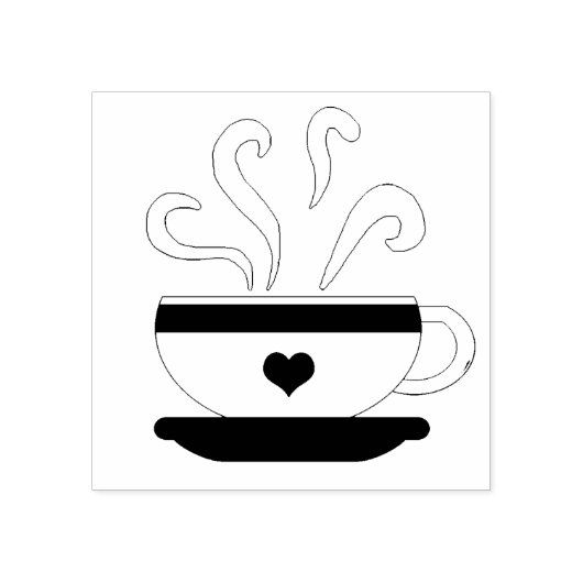 Koffiebeker Rubberstempel (Afrduk)