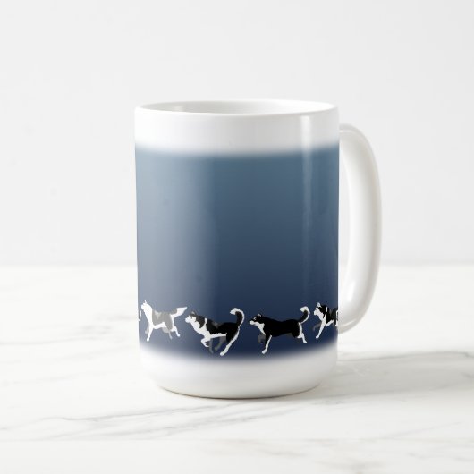 Koffiebeker Siberian Husky Sled Mok Cups (Voorkant rechts)