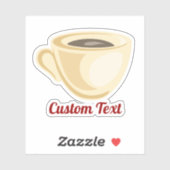 Koffiebeker sticker (Vel)