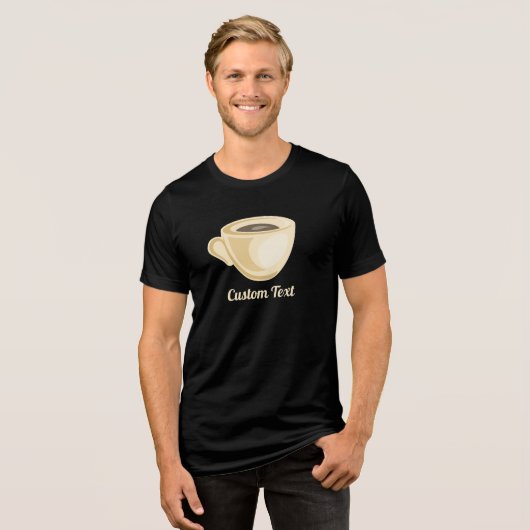 Koffiebeker Tri-Blend Shirt (Voorkant volledig)
