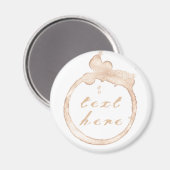 Koffiebeker vlek bruin en wit magneet (Voorkant / Achterkant)